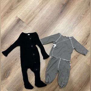 Oliver & Rain baby set with ribbed body suit lot of 2